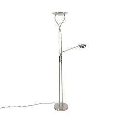 QAZQA Moderne Stehlampe Stahl inkl. LED mit Lesearm - Mallorca 31 QAZQA Moderne Stehlampe Stahl inkl. LED mit Lesearm - Mallorca -Stehlampen Verkaufsladen 9354 99503 14