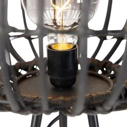 QAZQA Ländliche Stehlampe Stativ schwarz 40 cm - Canna 22 QAZQA Ländliche Stehlampe Stativ schwarz 40 cm - Canna -Stehlampen Verkaufsladen 9416 104277 6