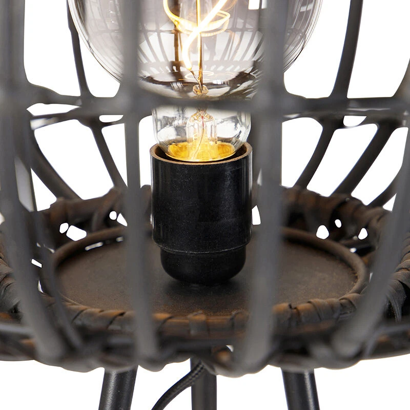 QAZQA Ländliche Stehlampe Stativ schwarz 40 cm - Canna 9 QAZQA Ländliche Stehlampe Stativ schwarz 40 cm - Canna – Bild 7