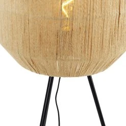 QAZQA Orientalische Stehlampe schwarz mit Seilstativ - Riki -Stehlampen Verkaufsladen 9422 103242 2