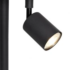 QAZQA Stehlampe schwarz mit goldener Innenseite und Leselampe - Jelena -Stehlampen Verkaufsladen 9548 105566 4