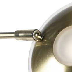 QAZQA Goldene Stehlampe mit Lesearm inkl. LED und USB-Anschluss - Sevilla -Stehlampen Verkaufsladen 9550 99506 6