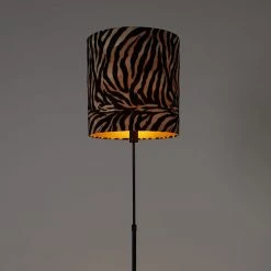 QAZQA Stehlampe schwarzer Schirm Zebra Design 40 cm verstellbar - Parte 24 QAZQA Stehlampe schwarzer Schirm Zebra Design 40 cm verstellbar - Parte -Stehlampen Verkaufsladen 9595 104179 10
