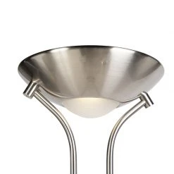 QAZQA Stehleuchte aus Stahl mit Leseleuchte inkl. LED und Dimmer - Diva 2 -Stehlampen Verkaufsladen 9601 91860 6