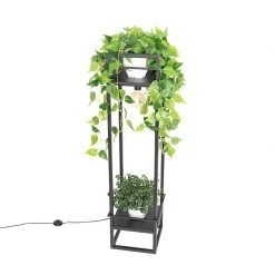 QAZQA Industrielle Stehlampe schwarz - Cage Rack -Stehlampen Verkaufsladen 9628 105762 9