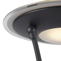 QAZQA Stehlampe schwarz mit Lesearm inkl. LED und USB-Anschluss - Sevilla -Stehlampen Verkaufsladen 9628 99508 8