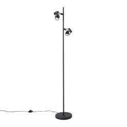 QAZQA Industrie Stehlampe schwarz 2-Licht - Suplux -Stehlampen Verkaufsladen 9676 103063 14