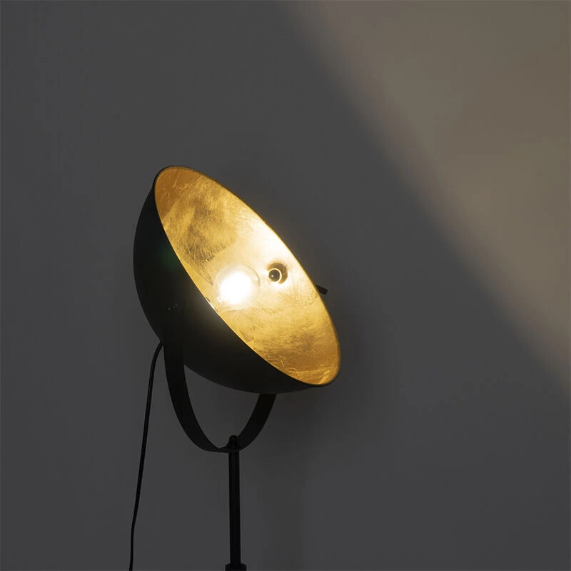 QAZQA Stehlampe schwarz mit Gold 35 cm verstellbar - Magnax 18 QAZQA Stehlampe schwarz mit Gold 35 cm verstellbar - Magnax – Bild 16