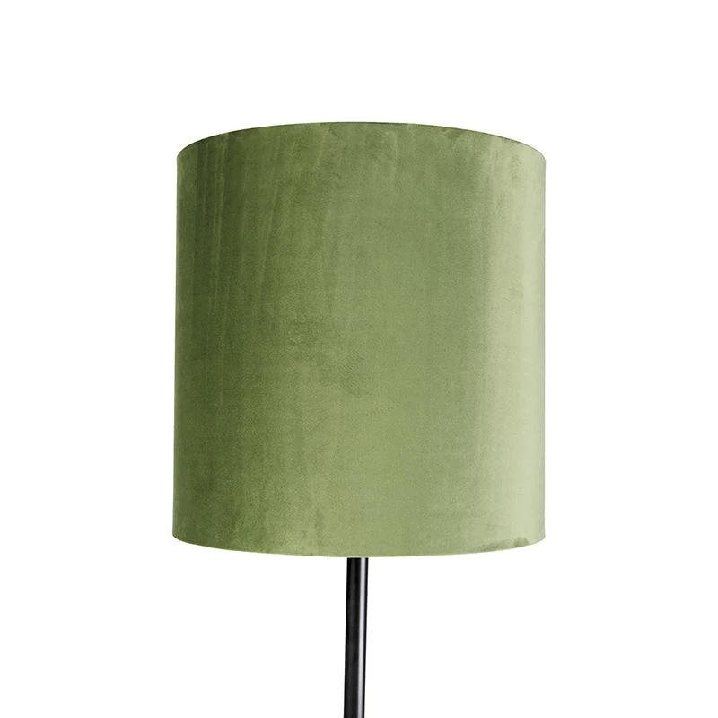 QAZQA Botanische Stehlampe schwarz mit grünem Schirm 40 cm - Simplo 4 QAZQA Botanische Stehlampe schwarz mit grünem Schirm 40 cm - Simplo – Bild 2