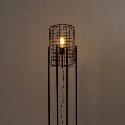 QAZQA Industrielle Stehlampe schwarz - Bliss Vefa 30 QAZQA Industrielle Stehlampe schwarz - Bliss Vefa -Stehlampen Verkaufsladen 9781 102413 13