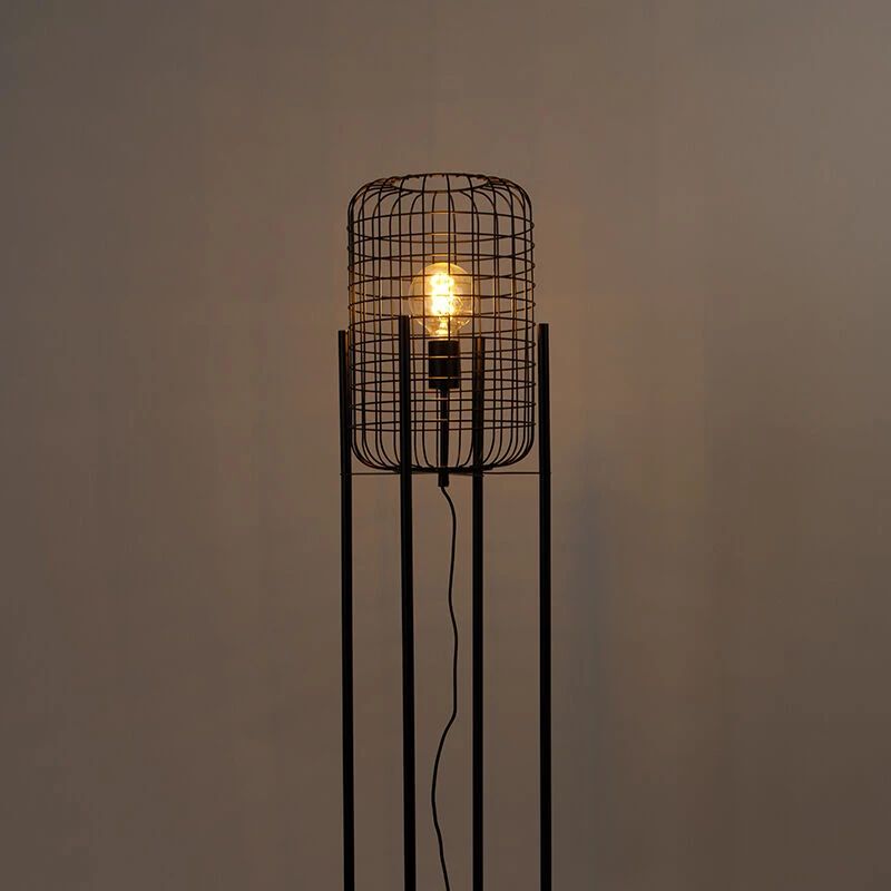 QAZQA Industrielle Stehlampe schwarz - Bliss Vefa 16 QAZQA Industrielle Stehlampe schwarz - Bliss Vefa – Bild 14