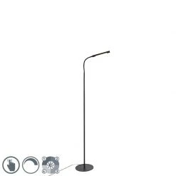 QAZQA Design Stehleuchte schwarz inkl. LED mit Touch Dimmer - Palka