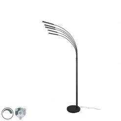 Trio Leuchten Stehlampe schwarz inkl. LED 3-stufig dimmbar 5-Licht - Kasia