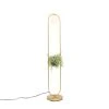 QAZQA Art deco vloerlamp goud met wit glas - Isabella -Stehlampen Verkaufsladen 9814 105934 0