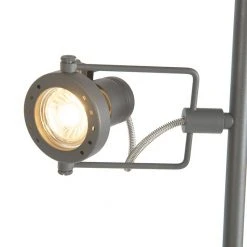 QAZQA Industrielle Stehleuchte Anthrazit 2-flammig - Suplux -Stehlampen Verkaufsladen 9814 94742 5