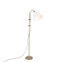 QAZQA Klassische Stehleuchte mit weißem Lampenschirm - Ashley -Stehlampen Verkaufsladen 9821 96616 9