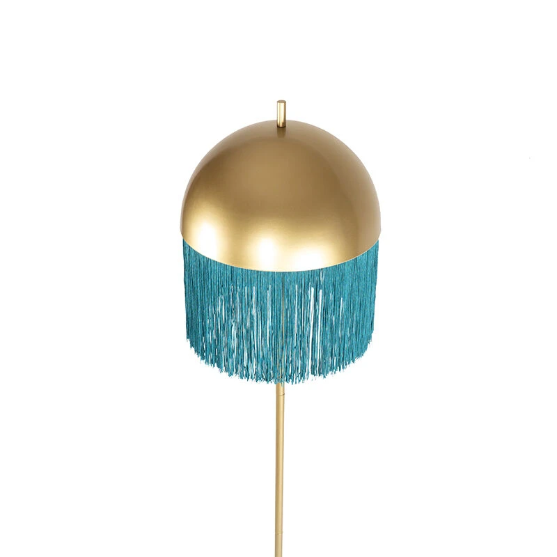 QAZQA Orientalische Stehlampe Gold mit grünen Fransen 30 cm - Fransen 14 QAZQA Orientalische Stehlampe Gold mit grünen Fransen 30 cm - Fransen – Bild 12