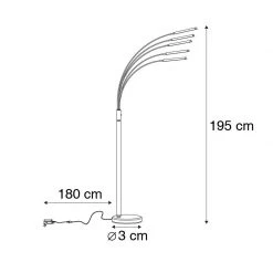Trio Leuchten Stehlampe schwarz inkl. LED 3-stufig dimmbar 5-Licht - Kasia -Stehlampen Verkaufsladen 9853 103714 4