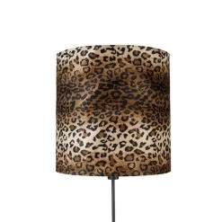 QAZQA Stehlampe schwarzer Schirm Leopard Design 40 cm - Parte -Stehlampen Verkaufsladen 9899 104178 2