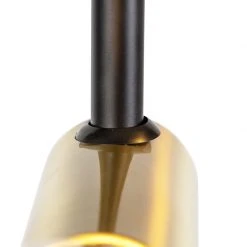 QAZQA Modern schwarz mit Messing Stehleuchte 3 Leuchten - Facil -Stehlampen Verkaufsladen 9899 98928 4