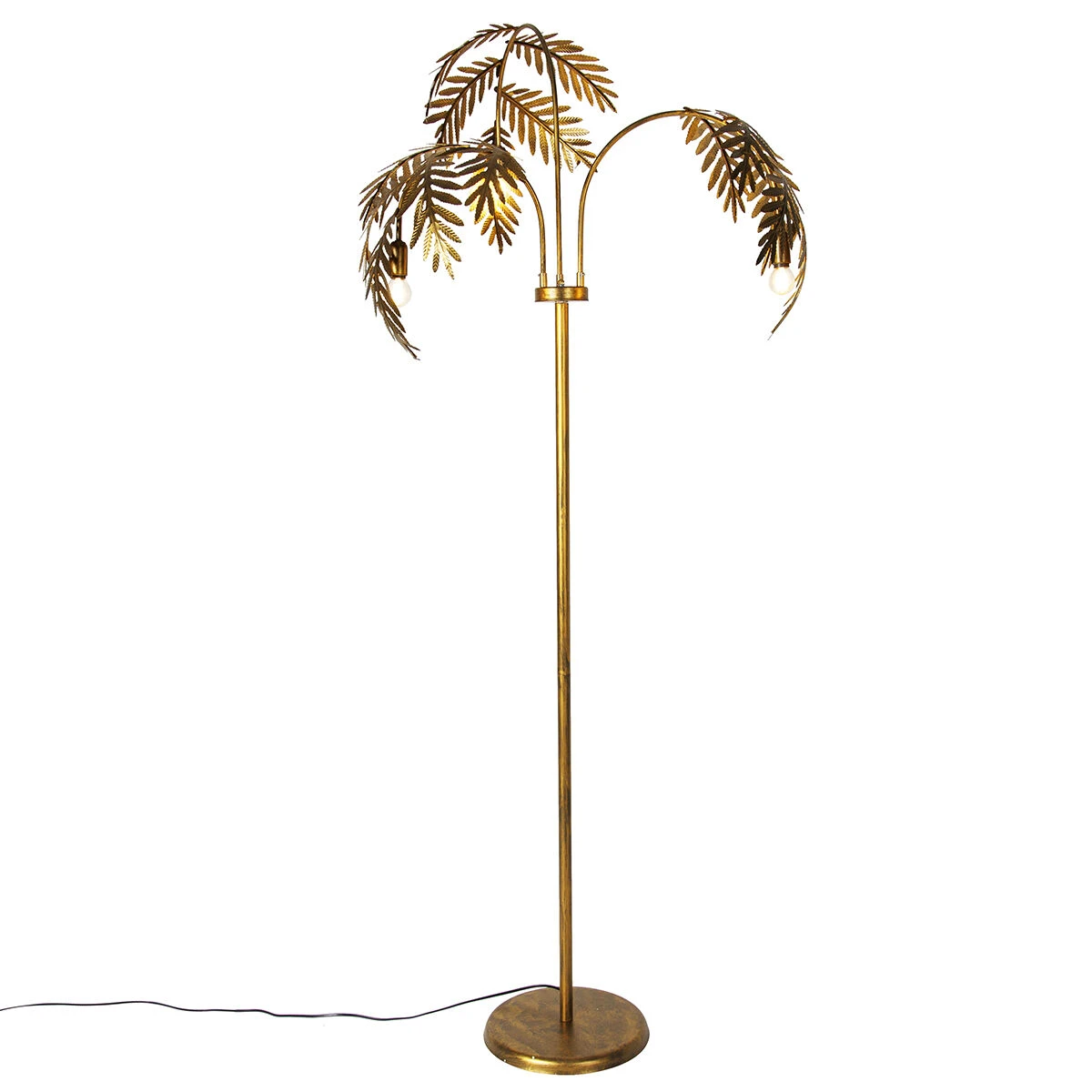 QAZQA Vintage vloerlamp antiek goud 3-lichts large - Botanica 3 QAZQA Vintage vloerlamp antiek goud 3-lichts large - Botanica