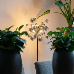 QAZQA Design Stehlampe schwarz mit Rauchglas 8-flammig - Explode