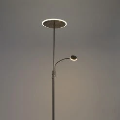 QAZQA Moderne Stehlampe Stahl inkl. LED mit Fernbedienung und Lesearm - Strela 44 QAZQA Moderne Stehlampe Stahl inkl. LED mit Fernbedienung und Lesearm - Strela -Stehlampen Verkaufsladen 9932 102610 19