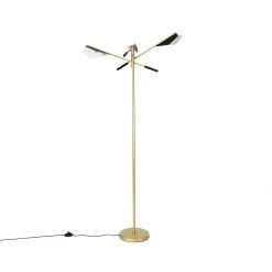 QAZQA Design-Stehlampe Schwarz mit Gold 3-flammig - Sinem 23 QAZQA Design-Stehlampe Schwarz mit Gold 3-flammig - Sinem -Stehlampen Verkaufsladen 9938 105415 10