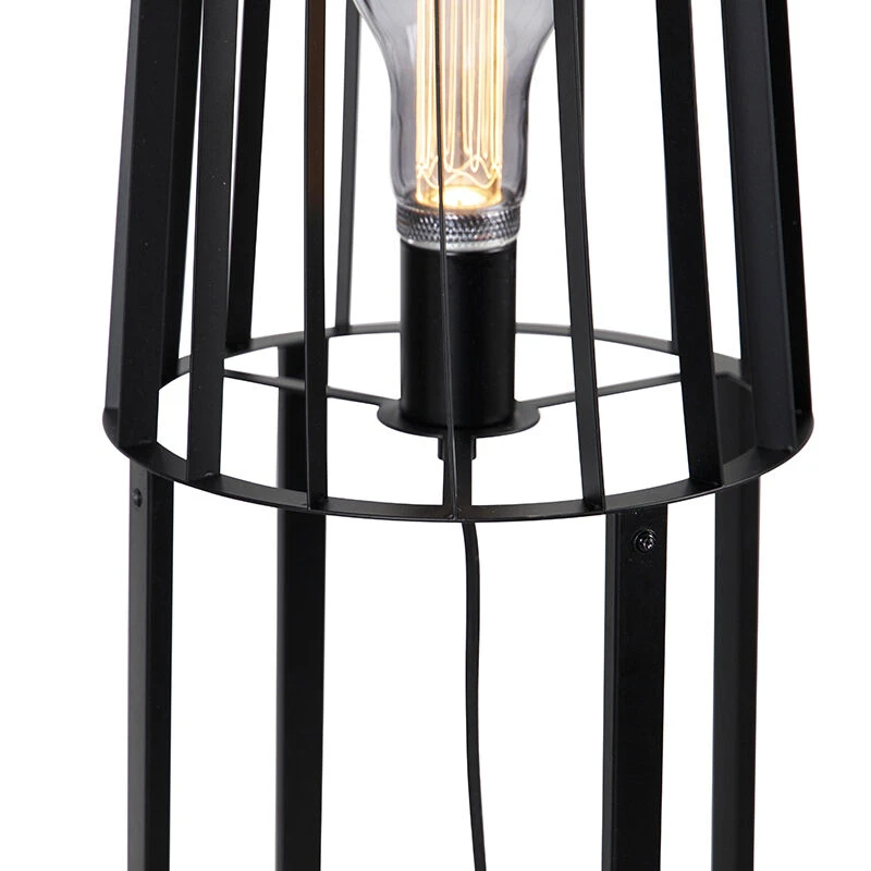 QAZQA Moderne Stehlampe schwarz - Wieza 7 QAZQA Moderne Stehlampe schwarz - Wieza – Bild 5