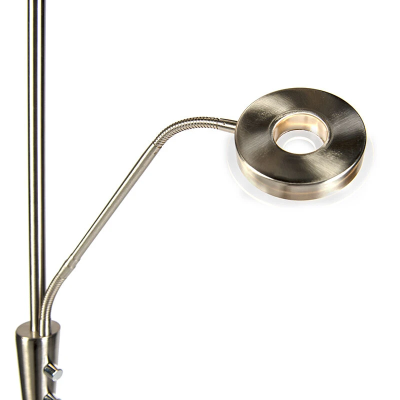 Trio Leuchten Moderne Stehlampe Stahl inkl. LED mit Lesearm - Moderno 13 Trio Leuchten Moderne Stehlampe Stahl inkl. LED mit Lesearm - Moderno – Bild 11